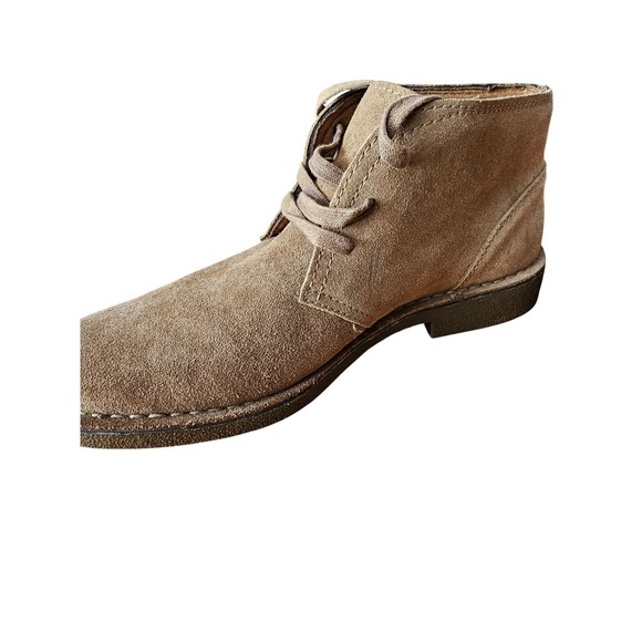 Bass Todd Mens Suede Chukka Boots Desert Boots Beige Lace Up Size 9.5 - Picture 3 of 8